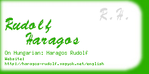 rudolf haragos business card